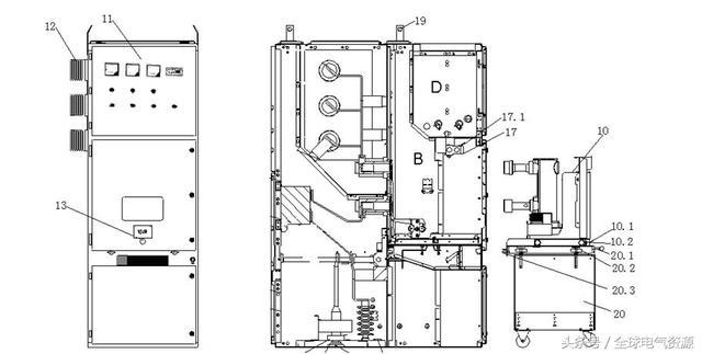 圖片和文本:高電壓開關柜結(jié)構(gòu)