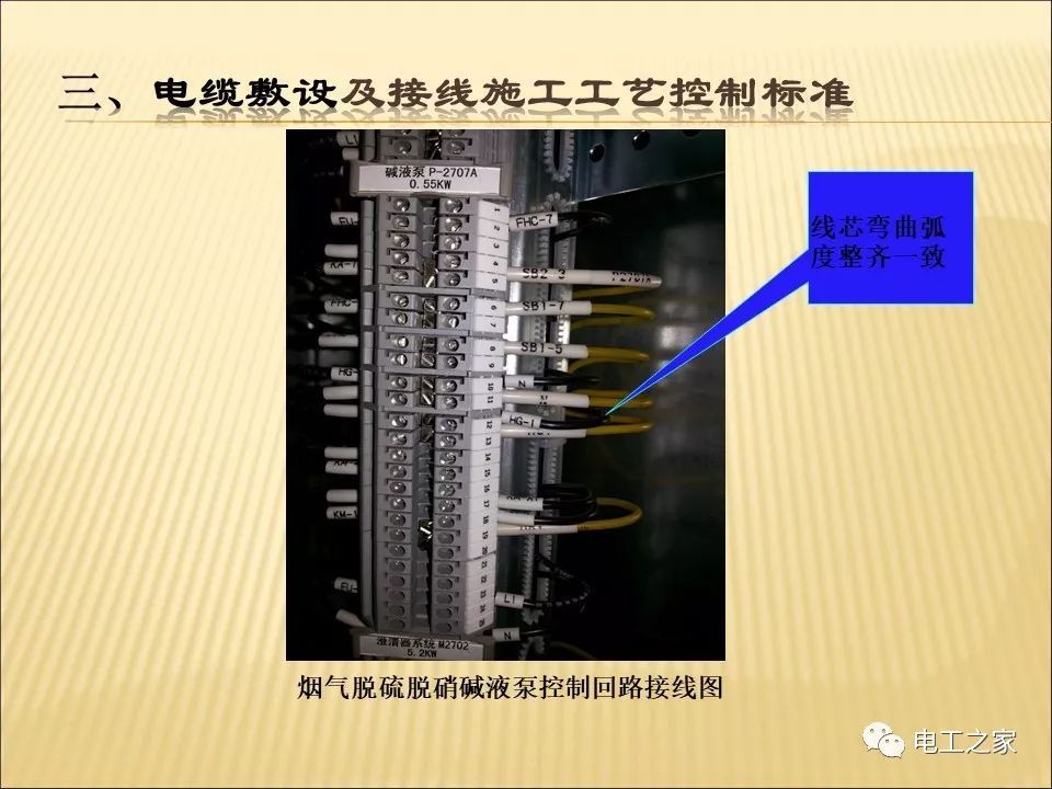 一條完成開(kāi)關(guān)柜安裝，電纜橋架施工，電纜敷設(shè)及布線施工，照明配電箱施工